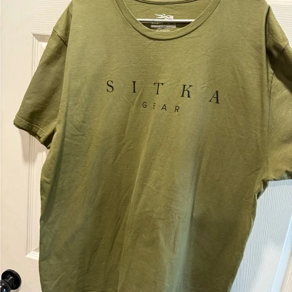 Men's SITKA Gear Cotton Olive T-Shirt size XL - Picture 1 of 2